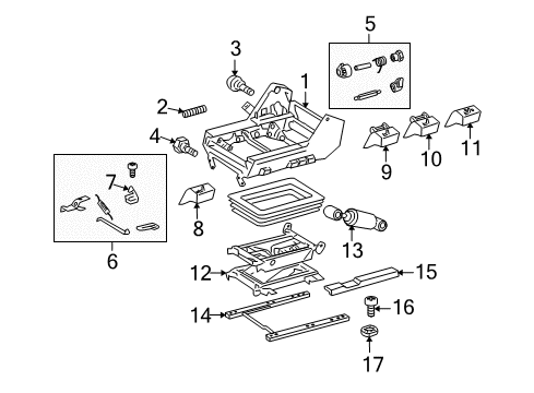 2003 Dodge Sprinter 3500 Tracks & Components Handle-Seat ADJUSTER Diagram for 5142291AA