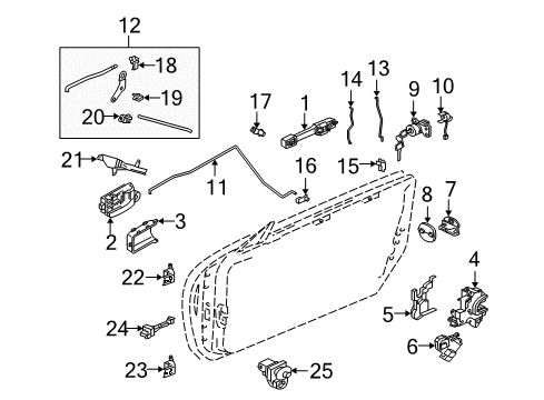 2003 Infiniti M45 Switches Holder-Rod Diagram for 80533-89900