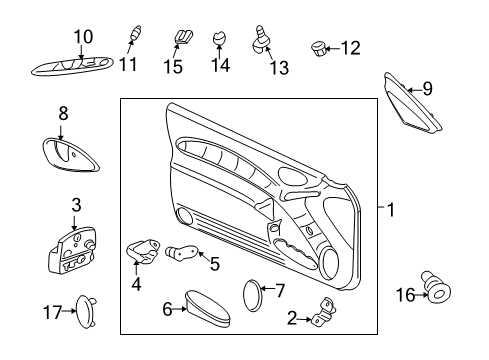 1999 Pontiac Grand Am Interior Trim - Door Switch Kit, Outside Rear View Mirror Remote Control Diagram for 12369209