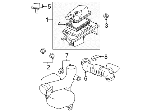 2004 Chevrolet Malibu Powertrain Control Cleaner, Air Diagram for 89047813