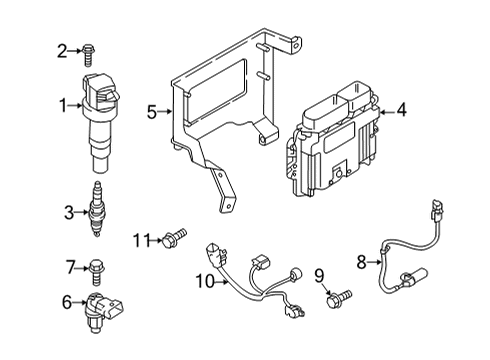 2022 Hyundai Tucson Ignition System ELECTRONIC CONTROL UNIT Diagram for 39110-2S166