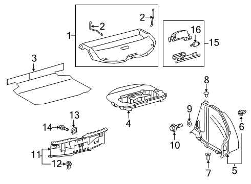 2020 Toyota Corolla Bulbs Sill Panel Diagram for 64716-12370-C0