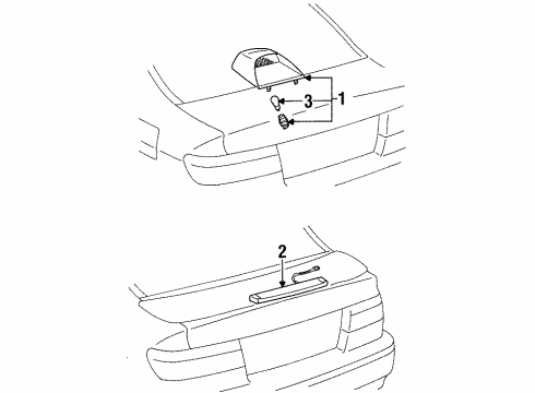 1996 Toyota Paseo High Mount Lamps Lamp Assy, Center Stop Diagram for 81570-16190