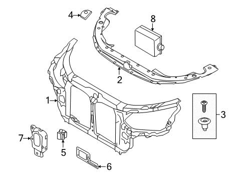 2014 Hyundai Equus Automatic Temperature Controls Bracket-Aqs & Amb Sensor Diagram for 97281-3N100