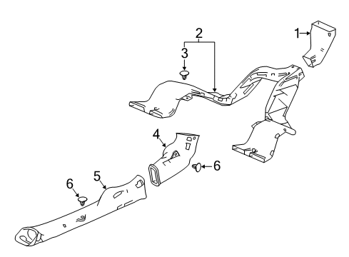 2019 Honda Accord Ducts Clip, Center (Lower) *NH900L* (DEEP BLACK) Diagram for 91550-SFJ-W01ZE