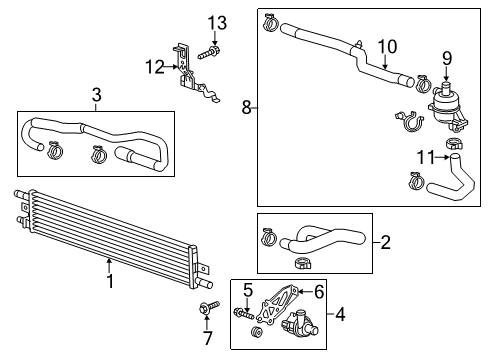 2014 Buick Regal Radiator & Components Hose Assembly Diagram for 20836302