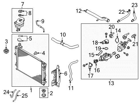 2020 Kia Cadenza Powertrain Control Engine Ecm Control Module Diagram for 391013LYN6