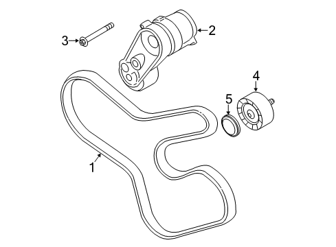 2011 BMW X3 Belts & Pulleys Mechanical Belt Tensioner Diagram for 11288620022