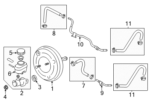 2018 Toyota 86 Hydraulic System Vacuum Hose Diagram for SU003-04752