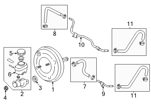 2018 Toyota 86 Hydraulic System Master Cylinder Diagram for SU003-10514