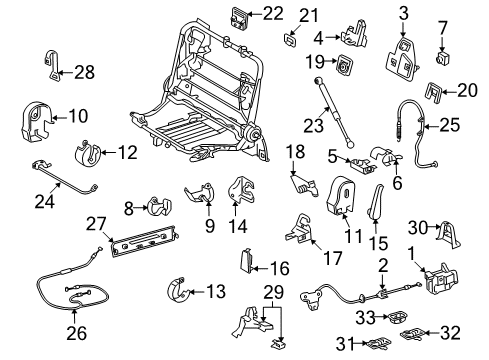Diagram for 2010 Toyota Land Cruiser Rear Seat Components 