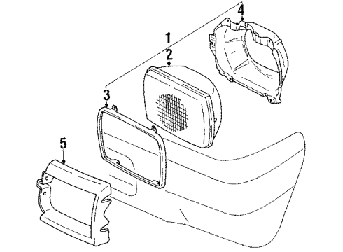 1995 Toyota Pickup Headlamps Headlamp Assembly Diagram for 81110-35170