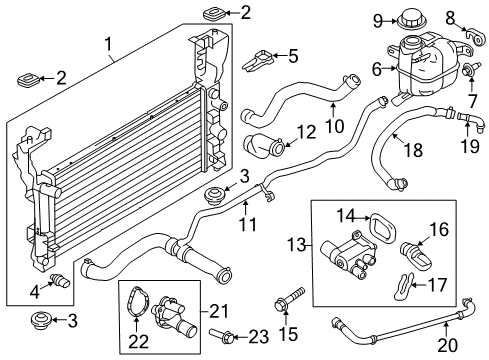 2013 Ford Edge Powertrain Control Lower Hose Diagram for CT4Z-8286-A