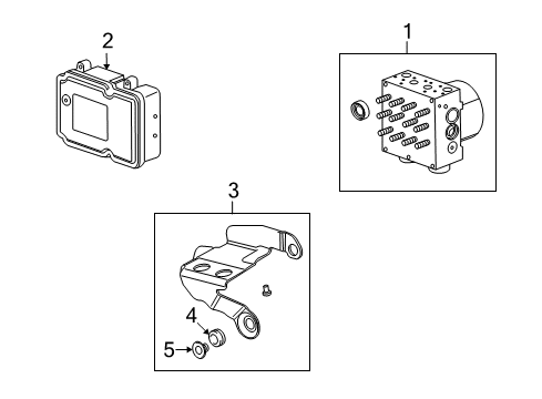 2016 Cadillac SRX ABS Components Mount Bracket Diagram for 25927393