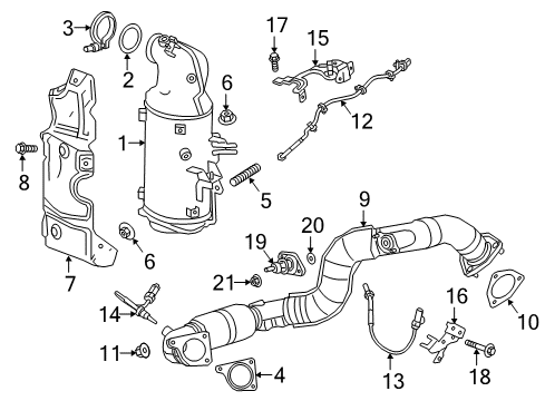 2017 Chevrolet Cruze Diesel Aftertreatment System Sensor Asm-Nitrogen Oxide Position 1 Diagram for 55503927