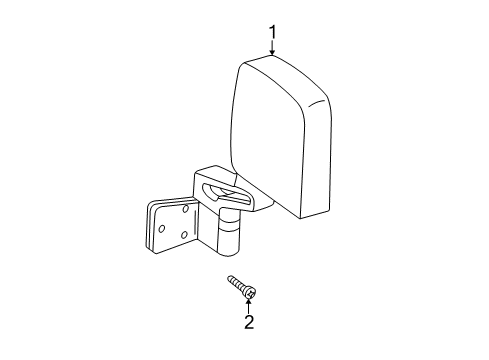 2003 Jeep Wrangler Outside Mirrors Glass-Mirror Replacement Diagram for 5083794AA