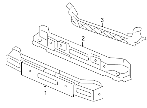 2006 Chevrolet SSR Radiator Support Inner Panel Diagram for 15260151
