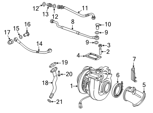 2016 Ram 3500 Turbocharger Bolt-HEXAGON FLANGE Head Diagram for 4429630