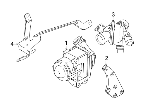 2017 BMW 640i Water Pump Holder Diagram for 11537605058