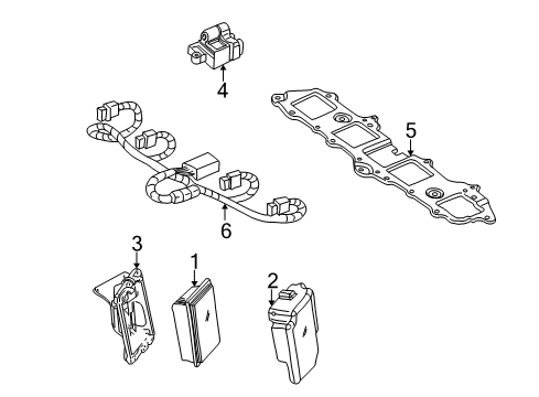 2004 GMC Sierra 3500 Ignition System Cable Set Diagram for 19351577