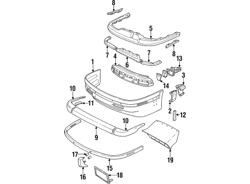 1990 Chrysler TC Maserati Trunk Switch Remote Deck Lid Rel Diagram for 4373087