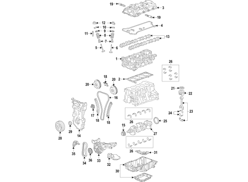 2016 Chevrolet Cruze Engine Parts, Mounts, Cylinder Head & Valves, Camshaft & Timing, Oil Pan, Oil Pump, Crankshaft & Bearings, Pistons, Rings & Bearings, Variable Valve Timing Side Transmission Mount Diagram for 39037511