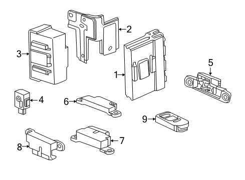 2014 Honda Crosstour Electrical Components Control Unit, Power Diagram for 38329-TP6-A01