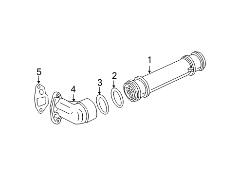 2000 Ford F-250 Super Duty Turbocharger Oil Cooler O-Ring Diagram for 1C3Z-6C610-BA