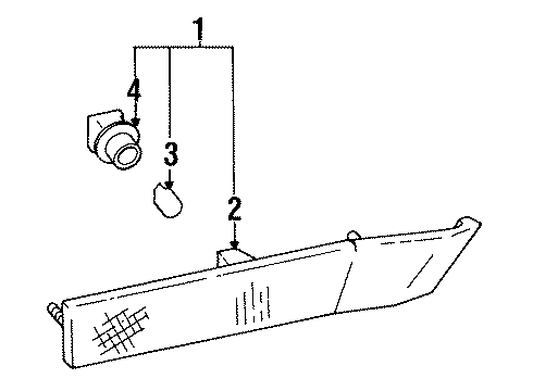 1992 Toyota MR2 Front Lamps - Side Marker Lamps Side Marker Lamp Diagram for 81730-17060