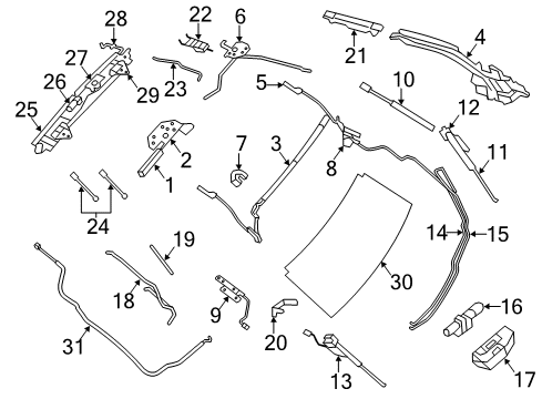 2012 Chrysler 200 Motor & Components Screw-HEXAGON Head Diagram for 6101455