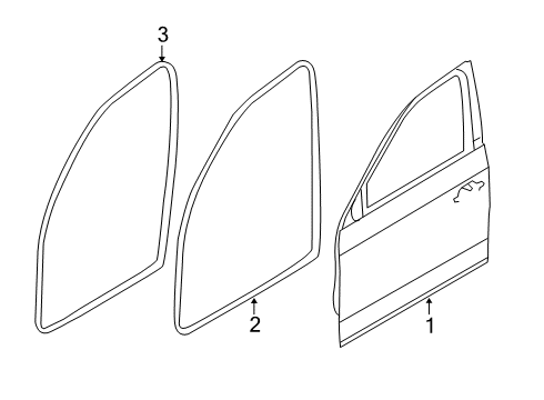 2020 BMW M340i Front Door EDGE PROTECTION, DOOR, FRONT Diagram for 51727497912