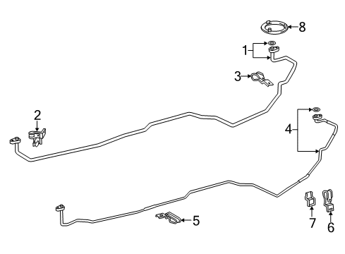 2014 Lexus LS600h Rear A/C Lines Cover, Cooler, NO.1 Diagram for 88891-50090