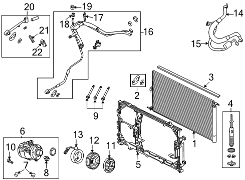 2010 Ford F-150 Air Conditioner Housing Assembly Diagram for AL3Z-19850-V