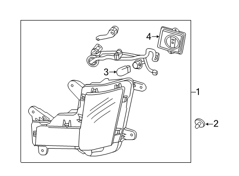 2020 Cadillac Escalade ESV Fog & Signal Lamps Fog Lamp Assembly Diagram for 84575575