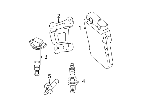 2007 Toyota Yaris Powertrain Control ECM Diagram for 89661-52D60