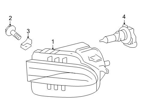 2007 Lexus GS430 Bulbs Lens & Body Diagram for 81211-30312