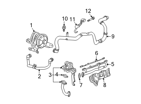 2010 Chevrolet Malibu Emission Components Air Pipe Diagram for 12581953
