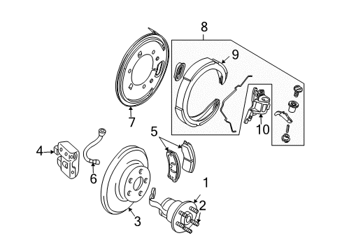 2012 Chevrolet Corvette Parking Brake Brake Hose Diagram for 19366780