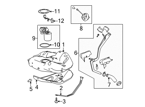 2014 Buick LaCrosse Fuel Supply Fuel Pump Diagram for 13594131