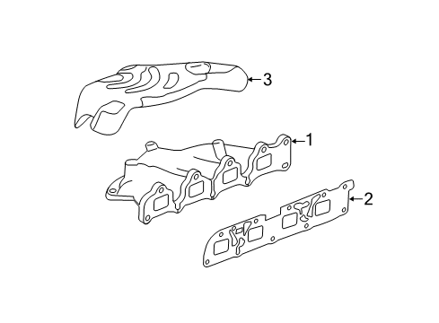 2017 Chevrolet Equinox Exhaust Manifold Exhaust Manifold Diagram for 12672285