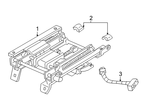 2001 Ford Explorer Sport Power Seats Seat Support Rear Cover Diagram for F57Z-1361748-C
