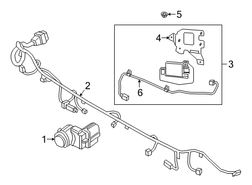 2020 Hyundai Palisade Parking Aid Ultrasonic Sensor Assembly-P.A.S Diagram for 99310-S8020-S7S