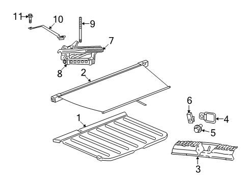 2007 Dodge Caliber Rear Body Interior Trim, Jack & Components Jack Diagram for 5191333AA