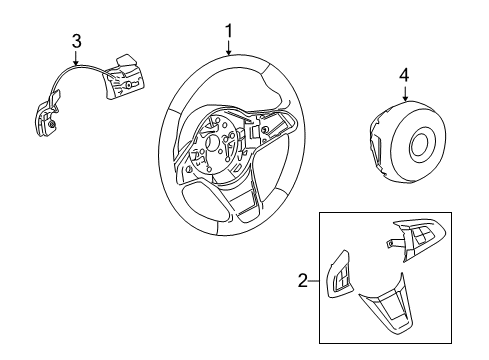 2009 BMW Z4 Steering Column & Wheel, Steering Gear & Linkage Set Of Rocker Switches Diagram for 32306795939