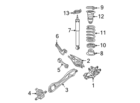 2021 Chrysler Voyager Rear Suspension Mount-Rear Shock Diagram for 68442258AA