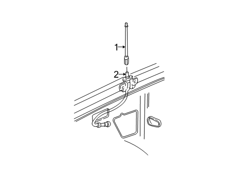  Cable Asm-Radio Antenna Cable Extension Diagram for 25893238