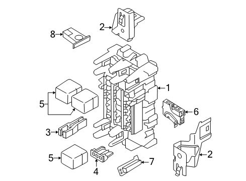 2015 Nissan Leaf Electrical Components Speaker Unit Diagram for 28152-3NA0A