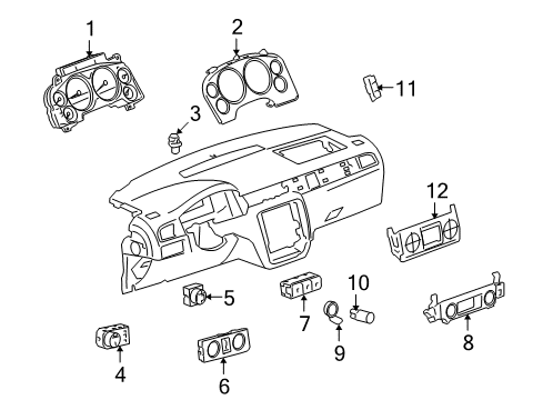 2012 Chevrolet Tahoe A/C & Heater Control Units Dash Control Unit Diagram for 22866553