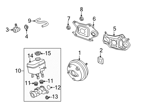 2012 Jeep Liberty Dash Panel Components Hose-Brake Booster Vacuum Diagram for 4581930AA