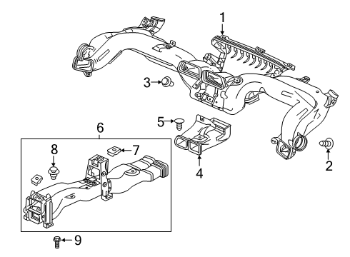 2021 Honda Clarity Ducts Nut, Floating (5MM) Diagram for 90306-SA0-000